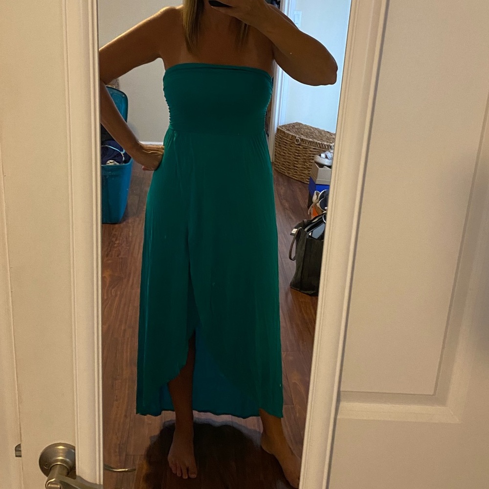 Strapless maxi dress